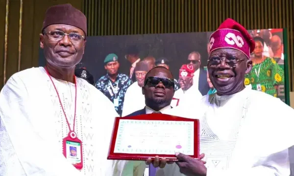 VIDEO: Tinubu Swears In Two New INEC Commissioners, Yakubu Denies Sack